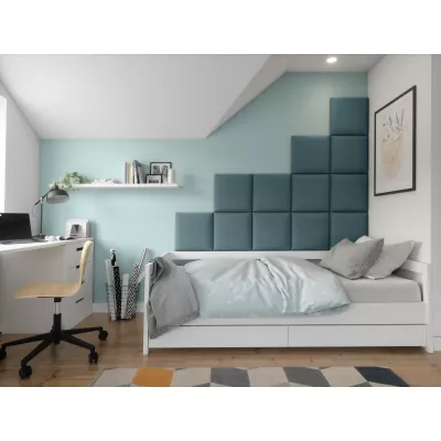 Set čalouněných panelů na zeď 200x160 VALERIO - světle modrý