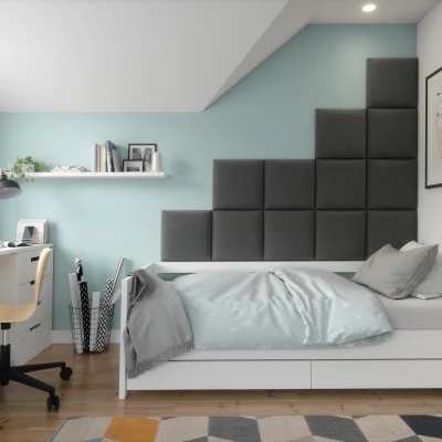 Set čalouněných panelů na zeď 200x160 VALERIO - tmavě šedý