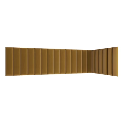Set čalouněných panelů 210x90x60 VALERIO - hořčicový