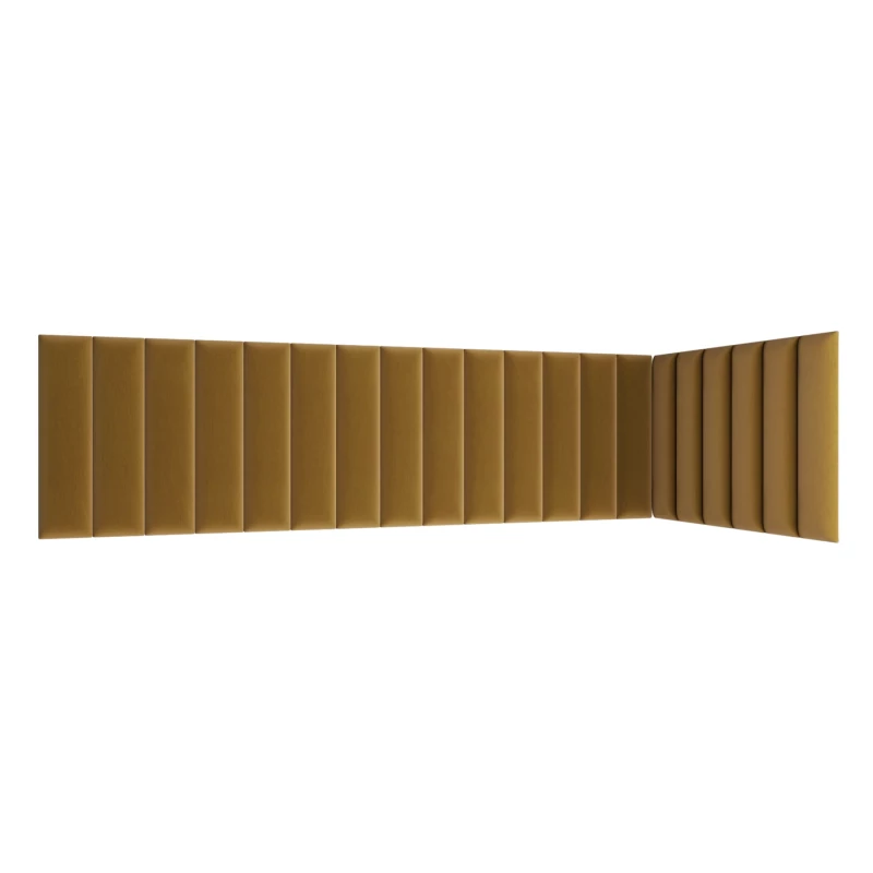 Set čalouněných panelů 210x90x60 VALERIO - hořčicový