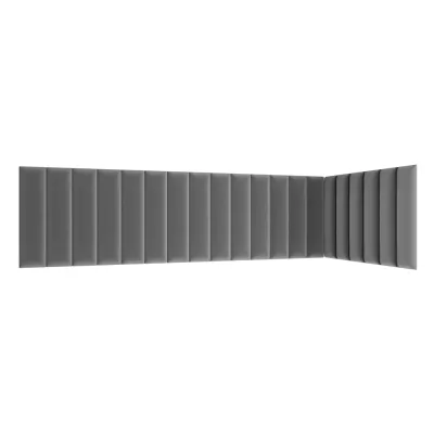 Set čalouněných panelů 210x90x60 VALERIO - šedý