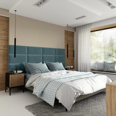 Set čalouněných panelů 240x90 VALERIO - světle modrý