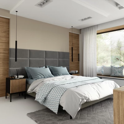 Set čalouněných panelů 240x90 VALERIO - šedý