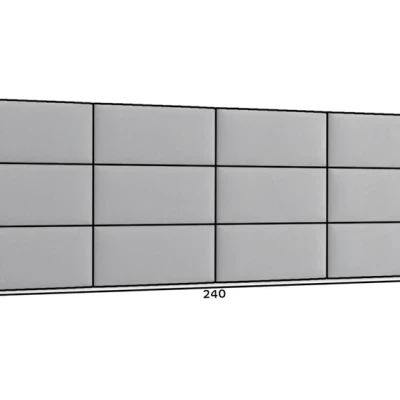 Set čalouněných panelů 240x90 VALERIO - šedý