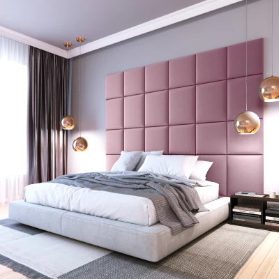 Set čalouněných panelů na zeď 240x180 VALERIO - růžový