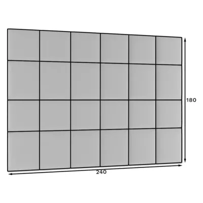 Set čalouněných panelů na zeď 240x180 VALERIO - růžový