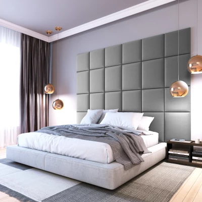 Set čalouněných panelů na zeď 240x180 VALERIO - světle šedý