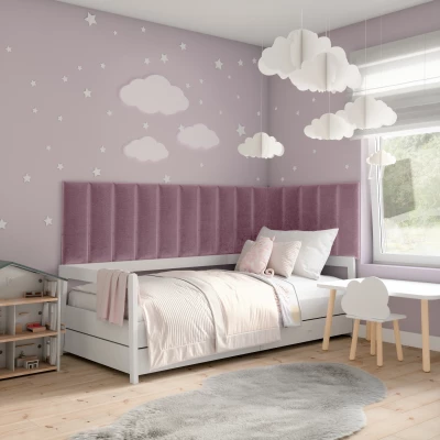 Set čalouněných nástěnných panelů 300x60 VALERIO - růžový