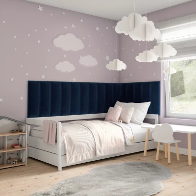Set čalouněných nástěnných panelů 300x60 VALERIO - modrý