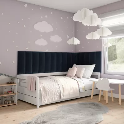 Set čalouněných nástěnných panelů 300x60 VALERIO - tmavě šedý