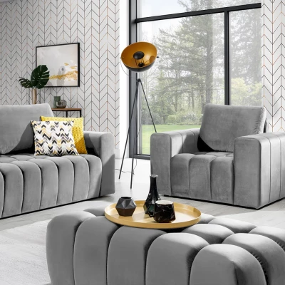 Designový taburet ILANIS - světle šedý