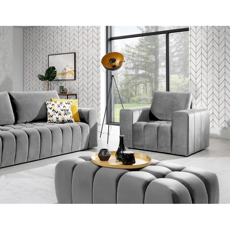 Designový taburet ILANIS - světle šedý