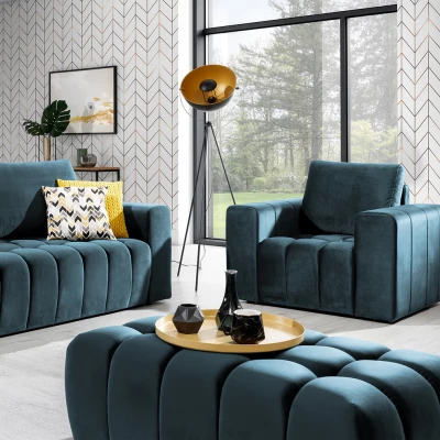 Designový taburet ILANIS - modrý