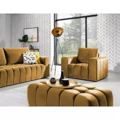 Designový taburet ILANIS - hořčicový