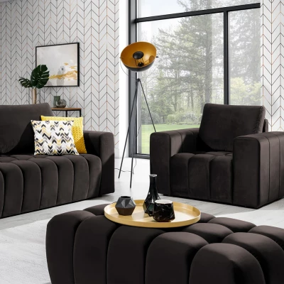 Designový taburet ILANIS - tmavě hnědý
