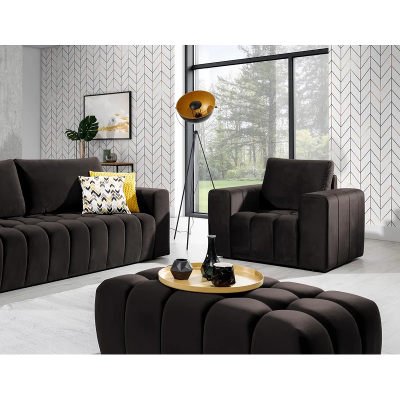 Designový taburet ILANIS - tmavě hnědý