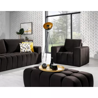 Designový taburet ILANIS - tmavě hnědý