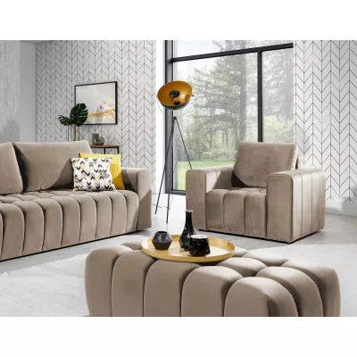 Designový taburet ILANIS - světle hnědý