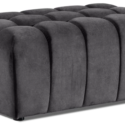 Designový taburet ILANIS - šedá eko kůže