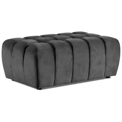 Designový taburet ILANIS - šedá eko kůže
