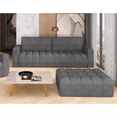 Designový taburet ILANIS - šedá eko kůže