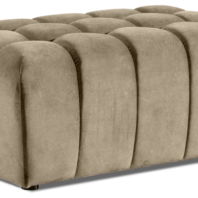 Designový taburet ILANIS - béžová eko kůže