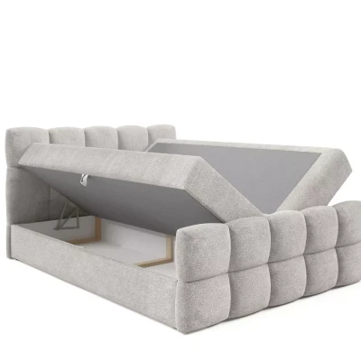 Kontinentální postel 160x220 ISEMBARD - černá + topper