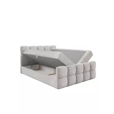 Kontinentální postel 140x220 ISEMBARD - hnědá + topper