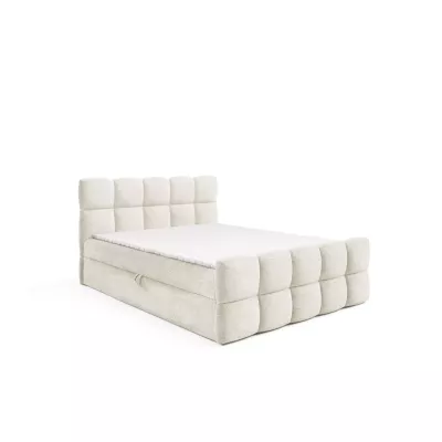Kontinentální postel 120x220 ISEMBARD - smetanová + topper