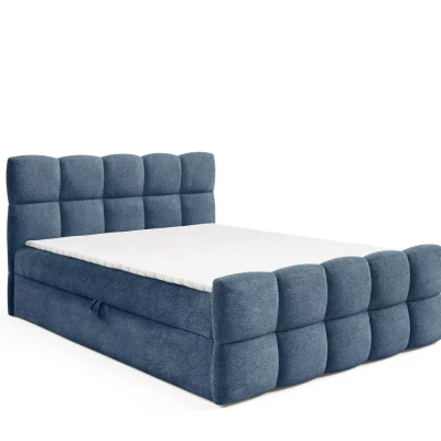 Kontinentální postel 120x220 ISEMBARD - modrá + topper