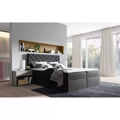 Kontinentální postel IVANA 6 - 180x220, černá + topper ZDARMA