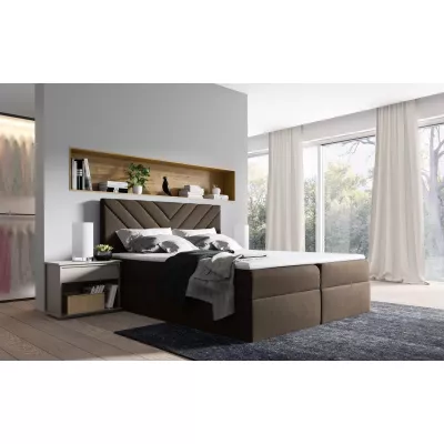 Kontinentální postel IVANA 6 - 160x220, hnědá + topper ZDARMA