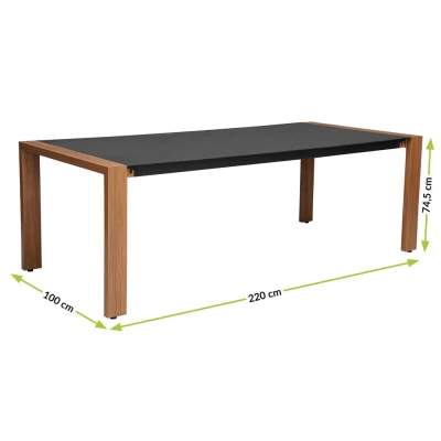 Jídelní zahradní sestava ZENTO - antracitová / hnědá