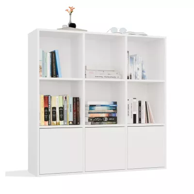 Regál do kanceláře s policemi RAINIS - bílý