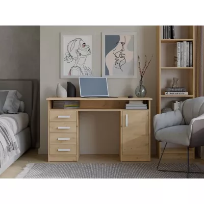 Psací stůl se šuplíky a skříňkou LUNARO - dub artisan