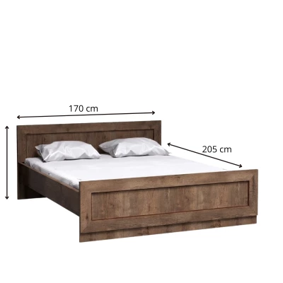 Manželská postel GIADA - 160x200, dub lefkas