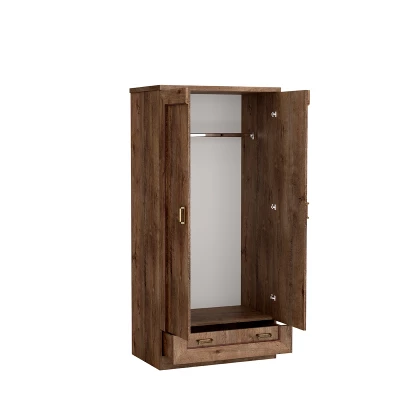 Dvoudveřová skříň GIADA - šířka 90 cm, dub lefkas