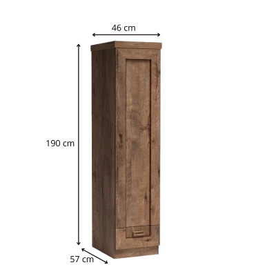 Jednodveřová skříň GIADA - šířka 46 cm, dub lefkas