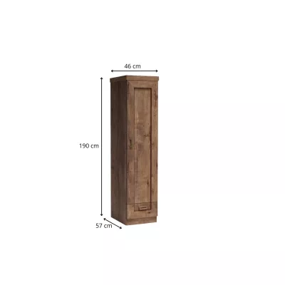 Jednodveřová skříň GIADA - šířka 46 cm, dub lefkas