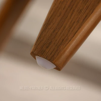 Designové křeslo DAHL - tmavě béžové / ořech