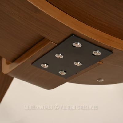 Designové křeslo DAHL - tmavě béžové / ořech