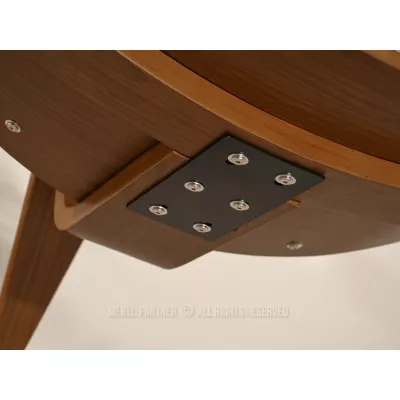 Designové křeslo DAHL - tmavě béžové / ořech