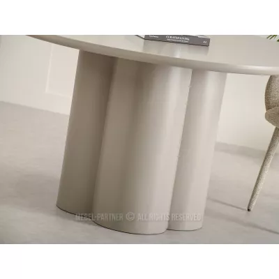 Kulatý jídelní stůl 130 cm OISIN - béžový