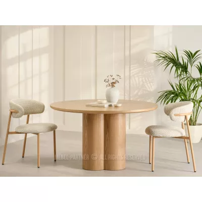 Kulatý jídelní stůl 130 cm OISIN - dub