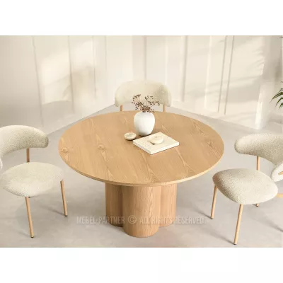 Kulatý jídelní stůl 130 cm OISIN - dub