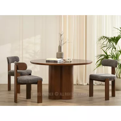 Kulatý jídelní stůl 130 cm OISIN - ořech