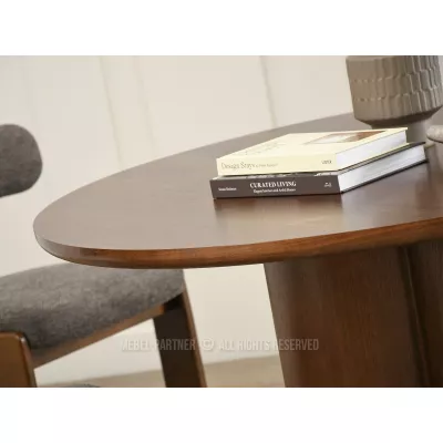 Kulatý jídelní stůl 130 cm OISIN - ořech
