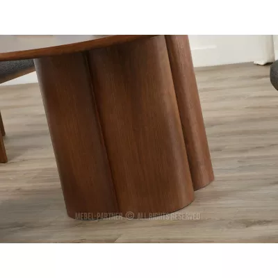 Kulatý jídelní stůl 130 cm OISIN - ořech