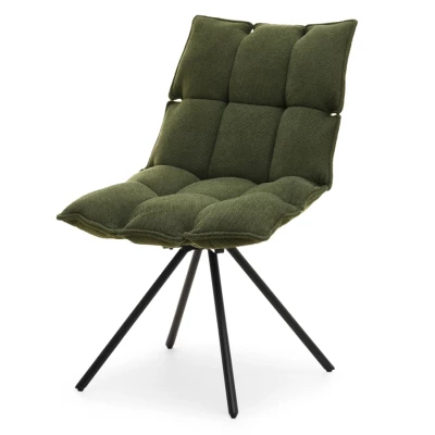 Designová otočná židle CALIDO - zelená / černá