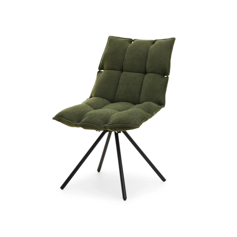 Designová otočná židle CALIDO - zelená / černá
